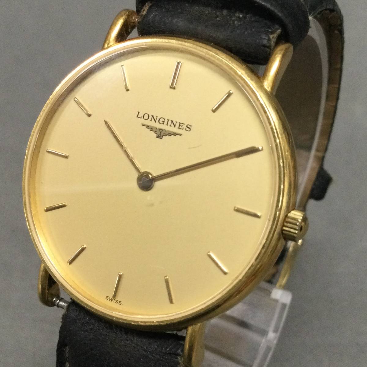 まとめ買い】 050922 28688 LONGINES 750 ラウンド ゴールド文字盤