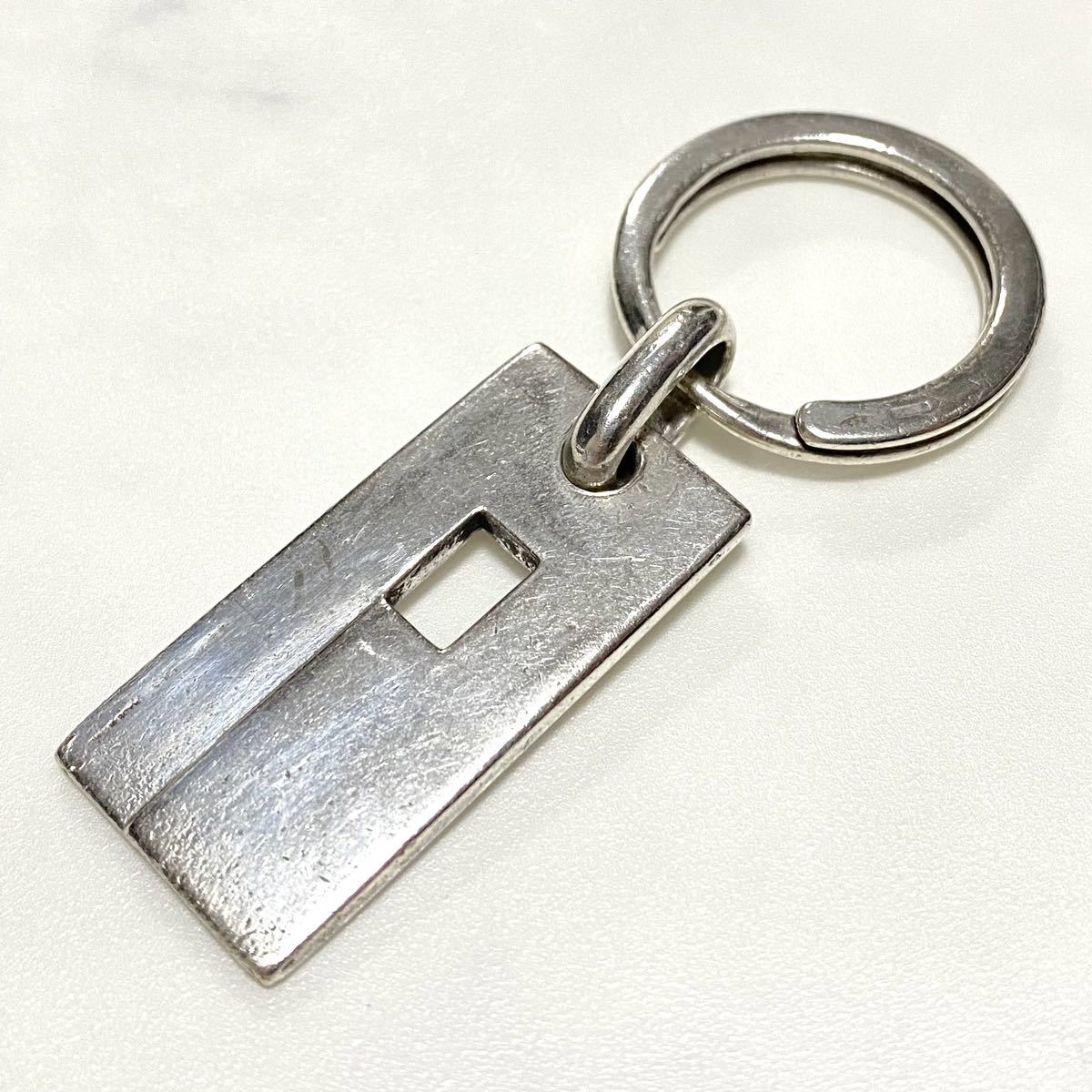  rare OLD GUCCI Gucci SV SILVER925 silver G Logo plate key holder key ring bag charm Vintage Old Gucci 29g