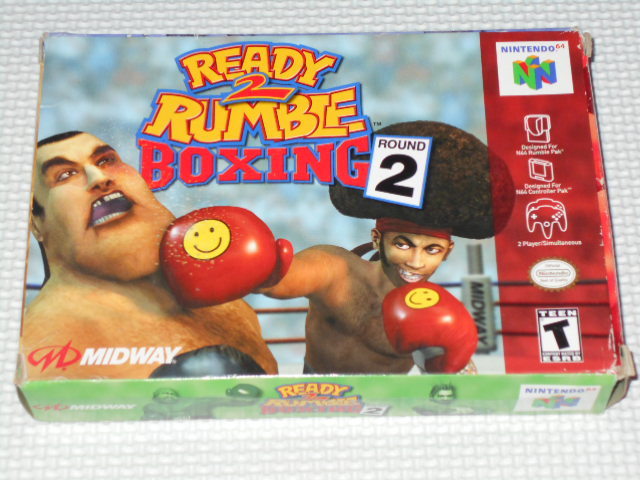 N64★READY 2 RUMBLE BOXING ROUND 2 海外版 北米版 端子清掃済★箱付・説明書付・ソフト付