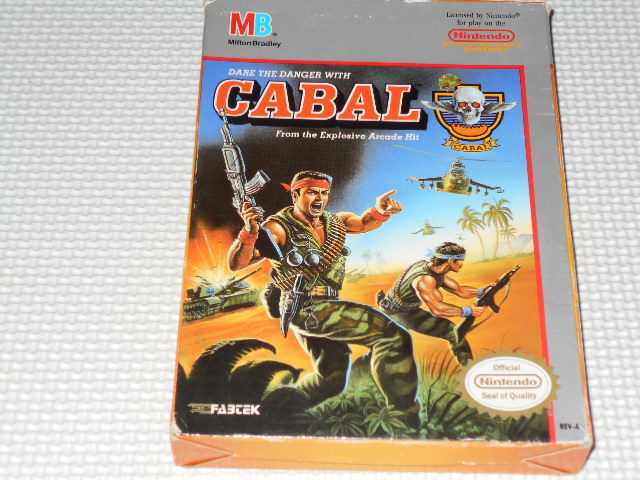 珍しい FC☆CABAL NES 端子清掃済☆箱付・説明書付・ソフト付 北米版