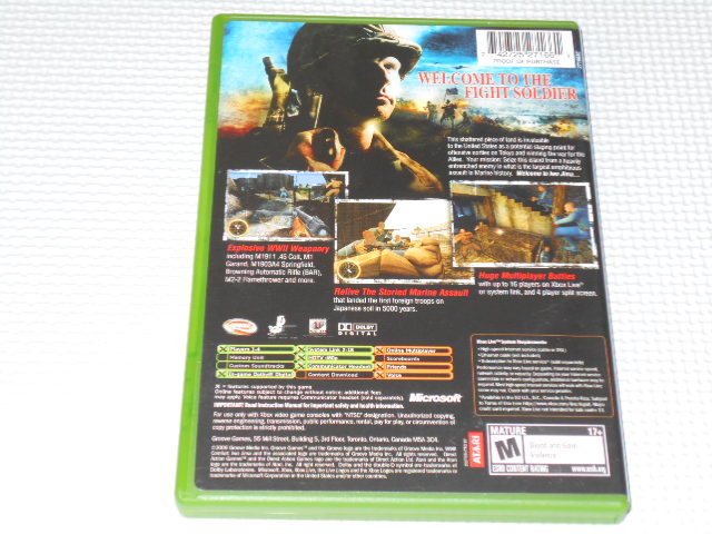 xbox*WORLD WAR 2 COMBAT IWO JIMA overseas edition North America version * box attaching * instructions attaching * soft attaching 