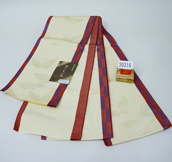 半幅帯 正絹 博多織 小袋帯 日本製 絹100% さくら メール便可 新品（株）安田屋 NO39316