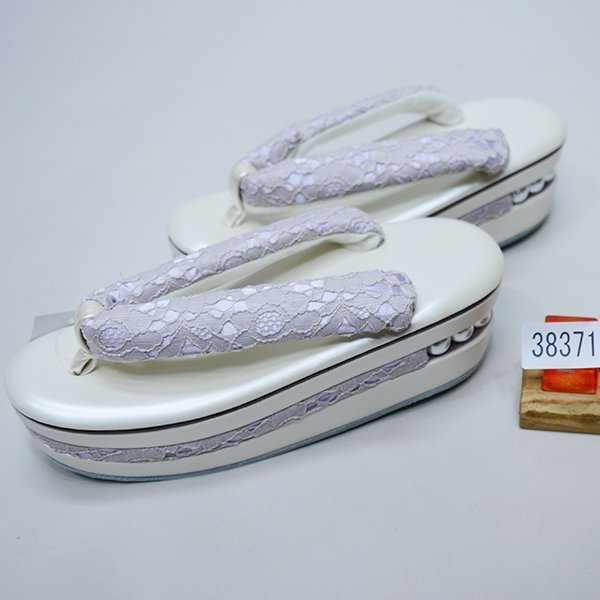 海外限定】 ヒール高 草履 3枚芯 NO38371 安田屋 (株) 新品 薄紫 適合