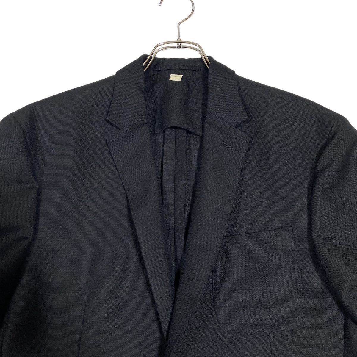 極美品 BURBERRY LONDON テーラードジャケット シングル 2B Italy イタリア製 size50 モヘヤ ウール ブラック 黒 バーバリー_画像4