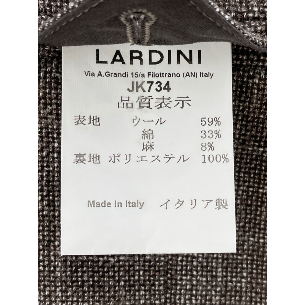 LARDINI ラルディーニ JP0526AQ ブラウン ウールコットンリネン 2Bテーラードジャケット ブラウン 42 ジャケット ウール メンズ 中古_画像7
