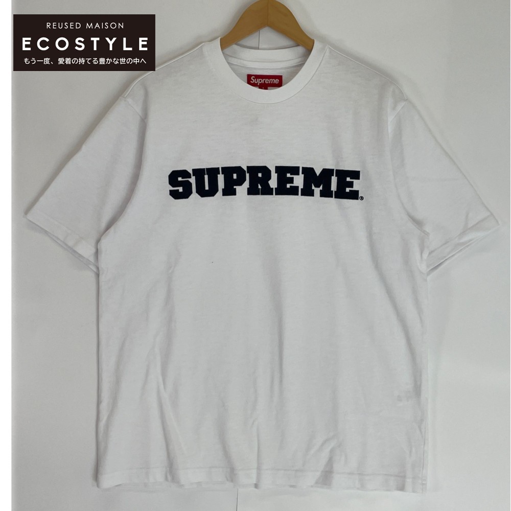 Supreme シュプリーム 23AW Collegiate S/S Top ホワイト S トップス コットン メンズ 中古