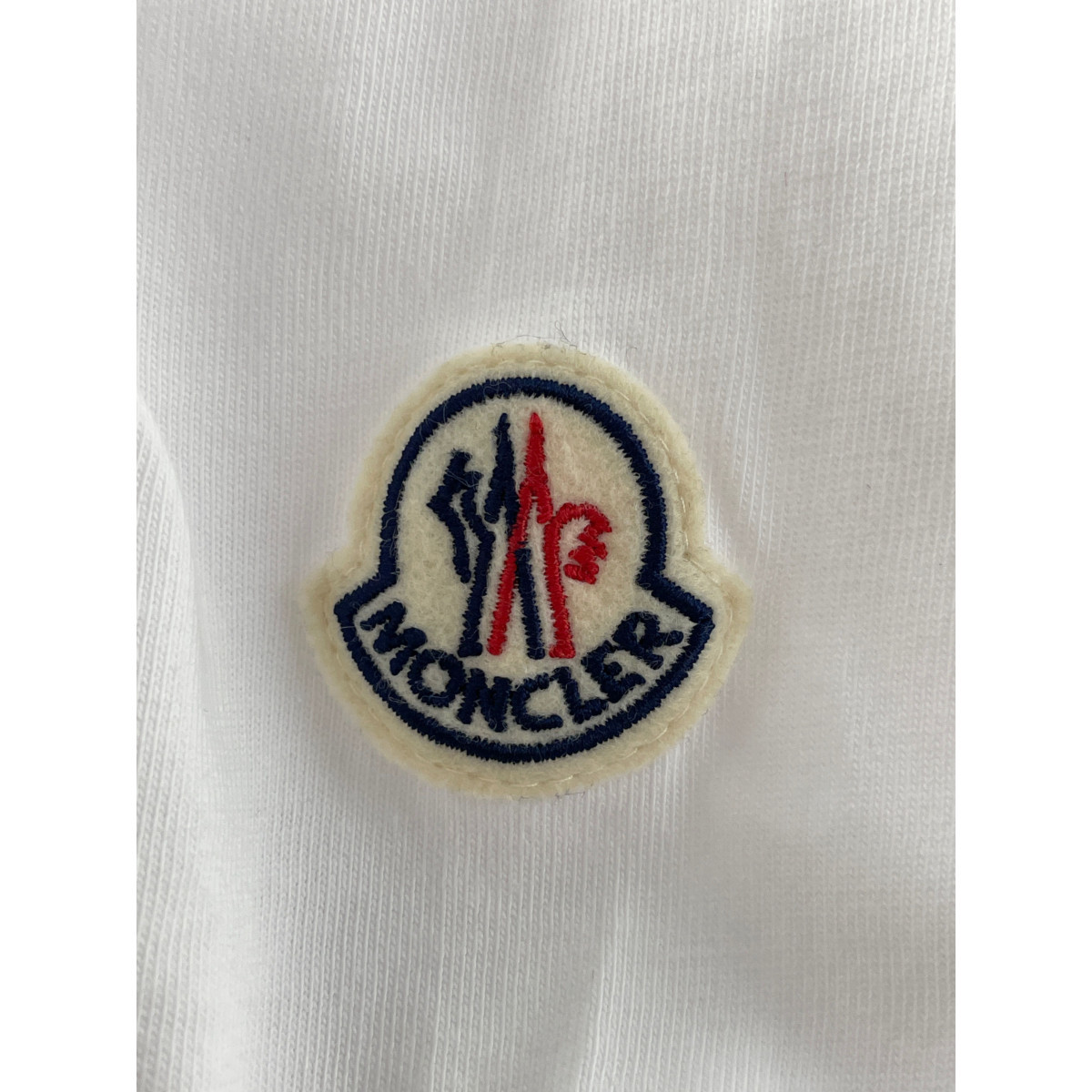 MONCLER モンクレール 21年製 白 ロゴプリント Tシャツ ホワイト S トップス コットン メンズ 中古_画像7