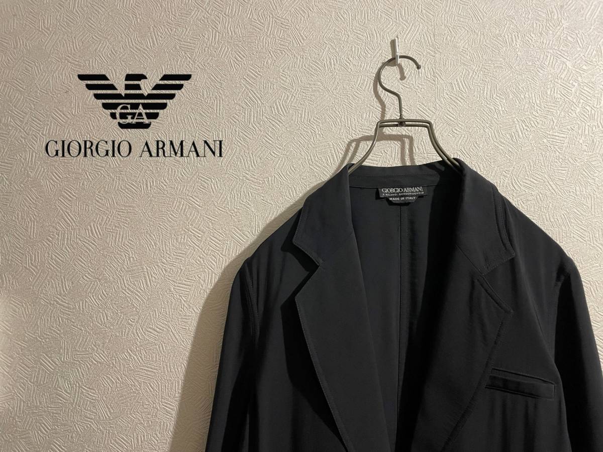 ◯ イタリア製 GIORGIO ARMANI レーヨン アンコン ジャケット