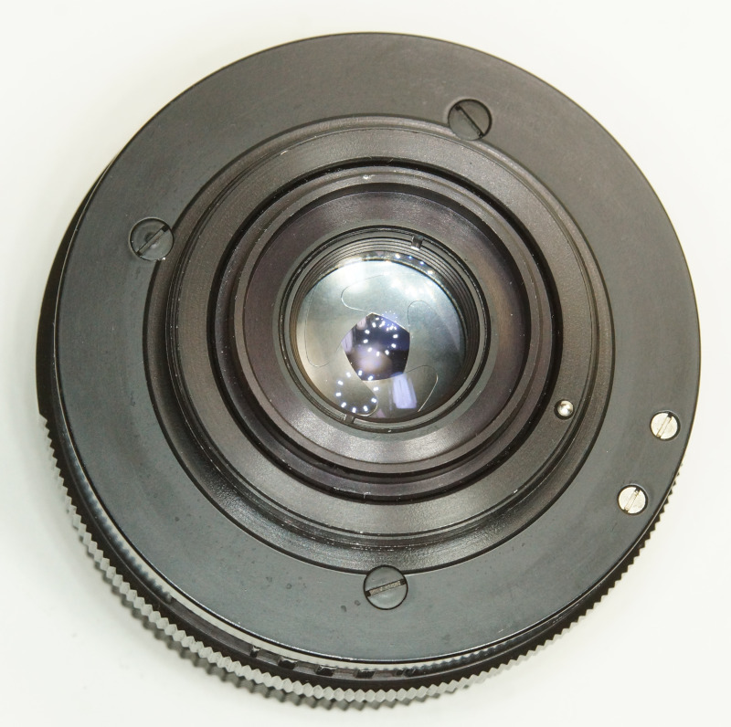 ドイツ製 Carl Zeiss Jena Tessar 2.8/50 M42 835N-742 赤文字ft ブラック 前期型 A/M切替レバー_画像6