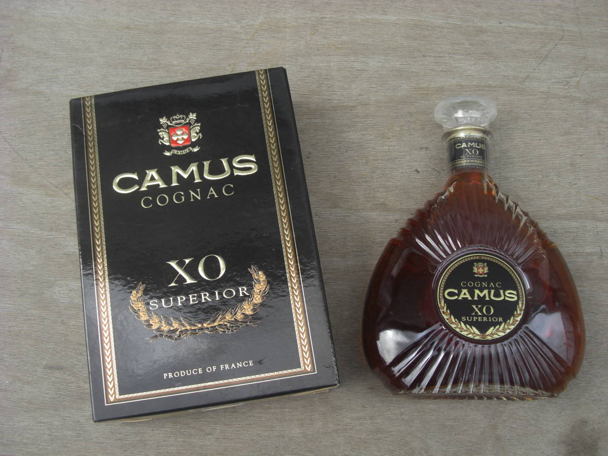 k01 【古酒】未開栓 カミュ XO コニャック スペリオール 箱付 80年代 Camus XO Vintage superior Cognac with Box 1980s 60サイズ