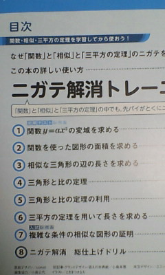 進研ゼミ＊中学講座＊中3 入試で差がつく！中3範囲 ニガテ攻略＊数学／関数 相似 三平方の定理_画像2