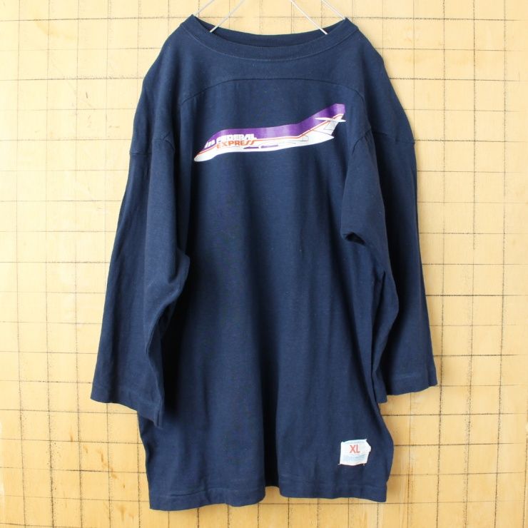 70s champion FEDEXフットボールTシャツネイビーXL  aw94