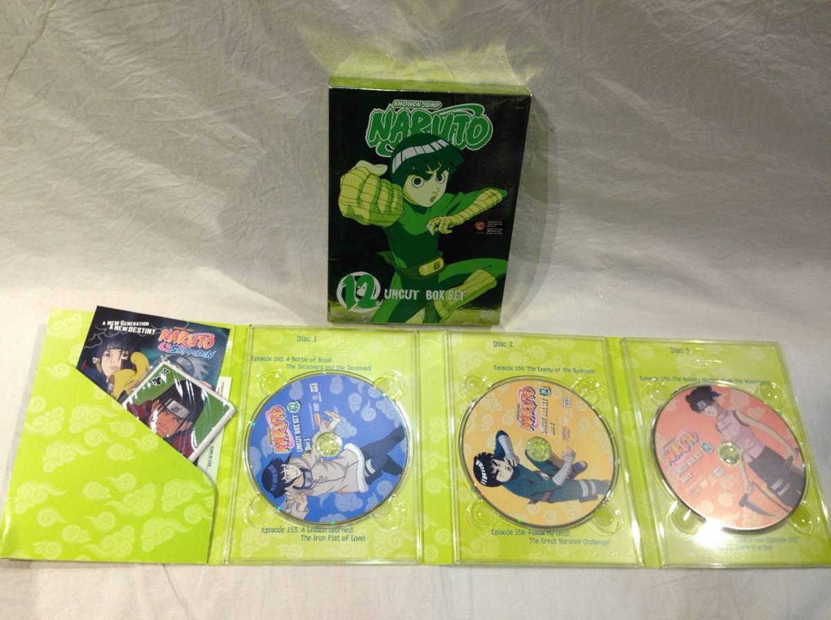 ★5606★輸入盤　NARUTO UNCUT BOX SET　12　DVD3枚組　ナルト　アニメ　少年ジャンプ　日本語/英語_画像1