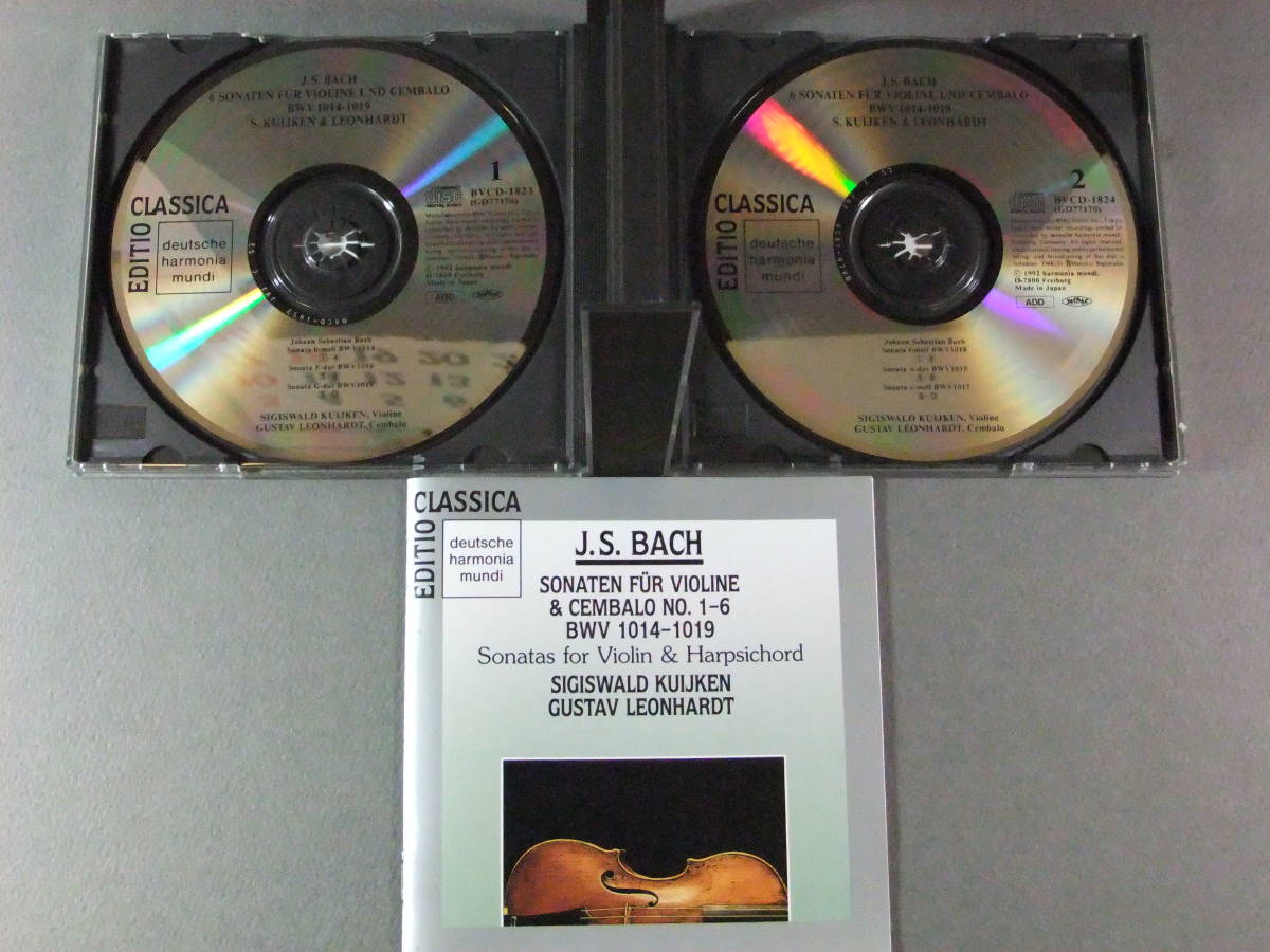 ■2CD クイケン レオンハルト / バッハ：ヴァイオリンとチェロのためのソナタ集 ■の画像2