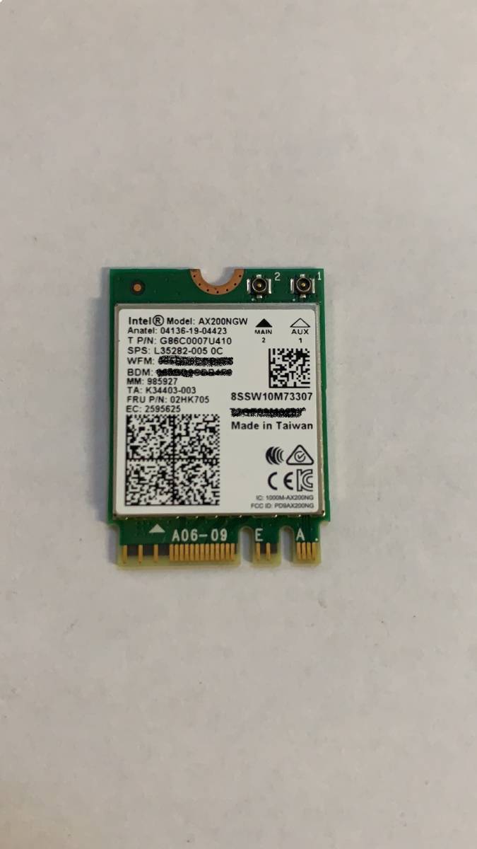 Intel AX200NGW wifi 6E (11ax) wifiカード +Bluetooth 5.2_画像3