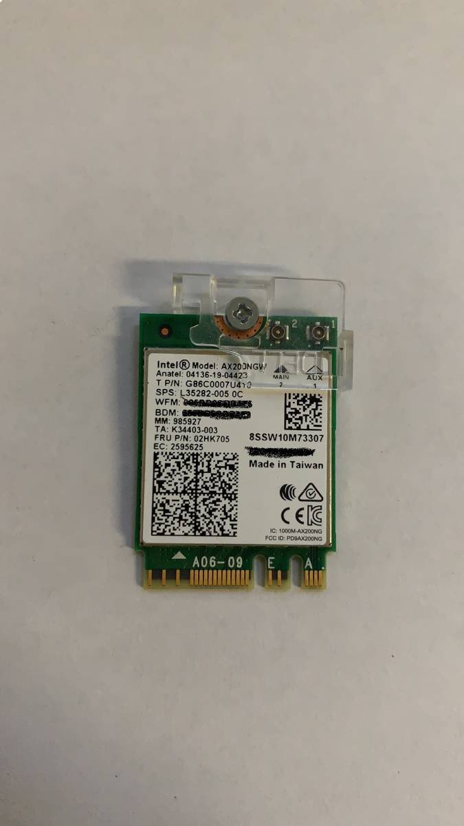 Intel AX200NGW wifi 6E (11ax) wifiカード +Bluetooth 5.2_画像1