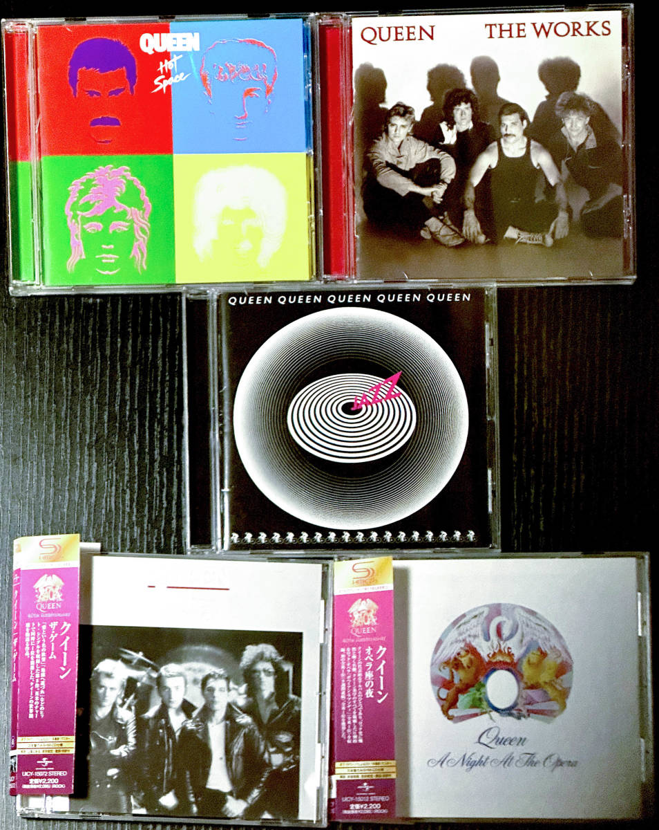 Queen クィーン CD 5枚セット オペラ座の夜 ジャズ ワークス ゲーム ホットスペース 音楽 ロック_画像1