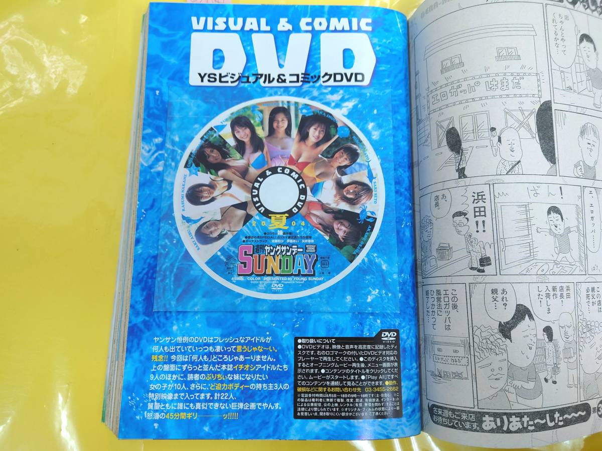 週刊ヤングサンデー【2004年 No.36-37】相武紗季 ビキニ表紙+8P+水着DVD(未開封)／安田美沙子 3P／佐藤和沙 4P／_画像5