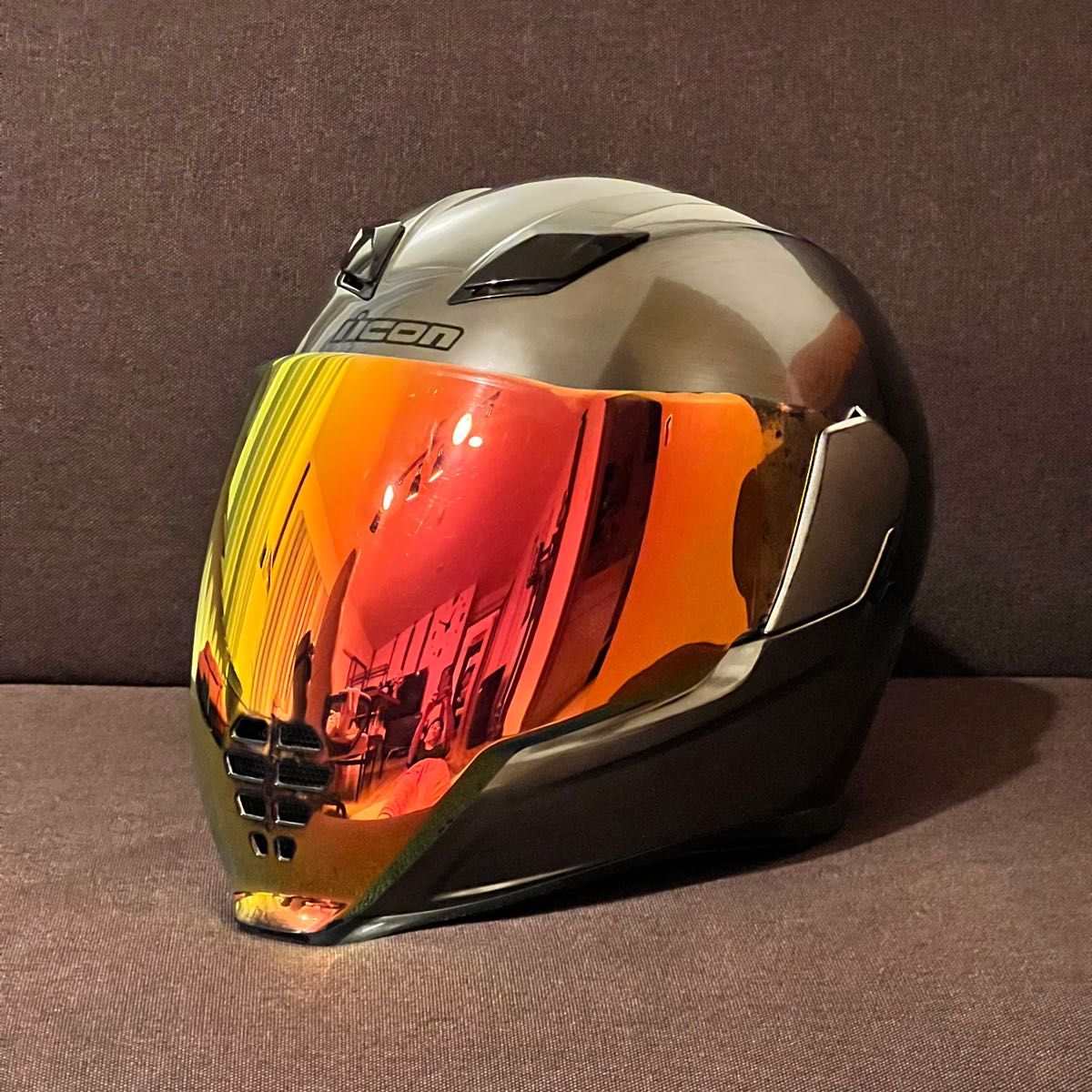 ICON AIRFLITE QUICKSILVER ミラーシールド レッド ドロップ ICON AIRFLITE QUICKSILVER ミラーシールド レッド ドロップ
