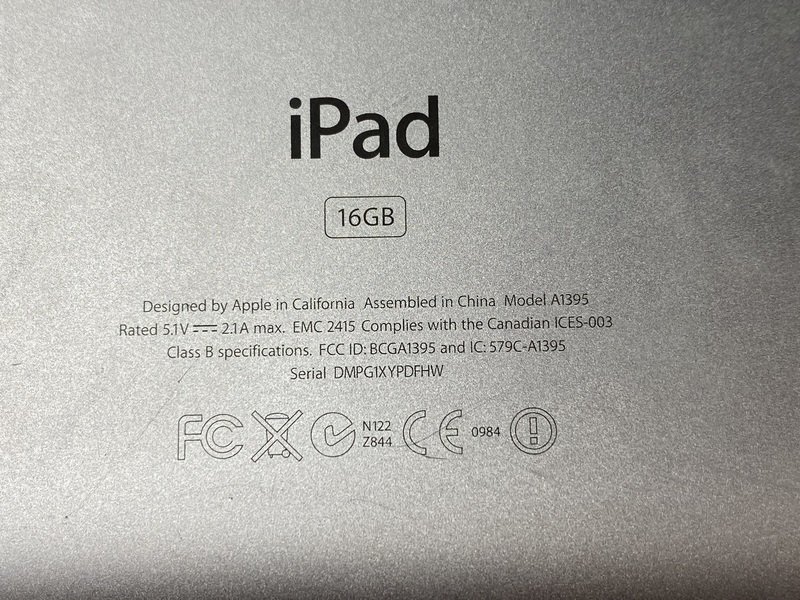 IB837 iPad 2 Wi-Fi ブラック 16GB ジャンク ロックOFF_画像3