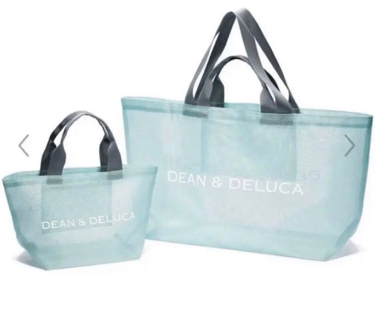 【SALE】DEAN & DELUCA メッシュトートバッグ ミントブルー S☆