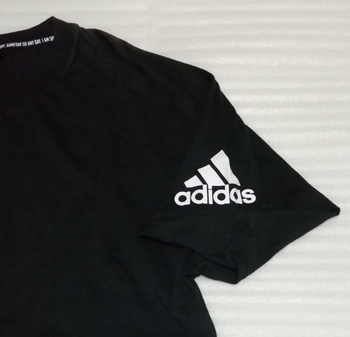 未使用アディダス ジャパン JAPAN adidas.com 半袖Tシャツ メンズ サイズ L マストハブ スポーツ ティー ブラック黒ホワイト白GLK46 FL3949_※プリント等は白です。