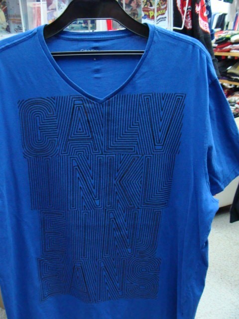 Calvin Klein JEANS カルバンクライン 半袖Tシャツ ブルー (XL)　　_画像1
