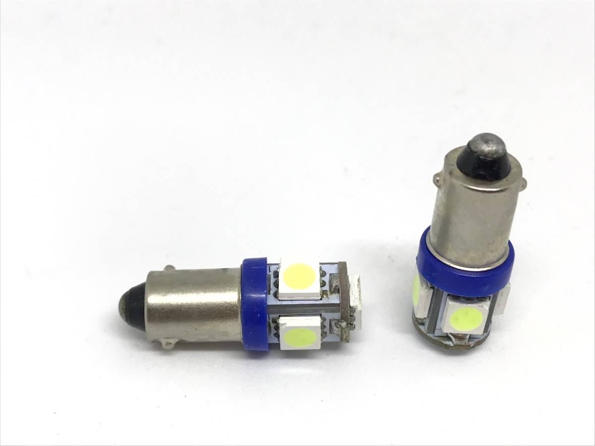 24V LED BA9S 5連 2個セット 水色 ライトブルー 送料無料 s-80 s-88 角マーカー でべそ トラック デコトラ_画像3