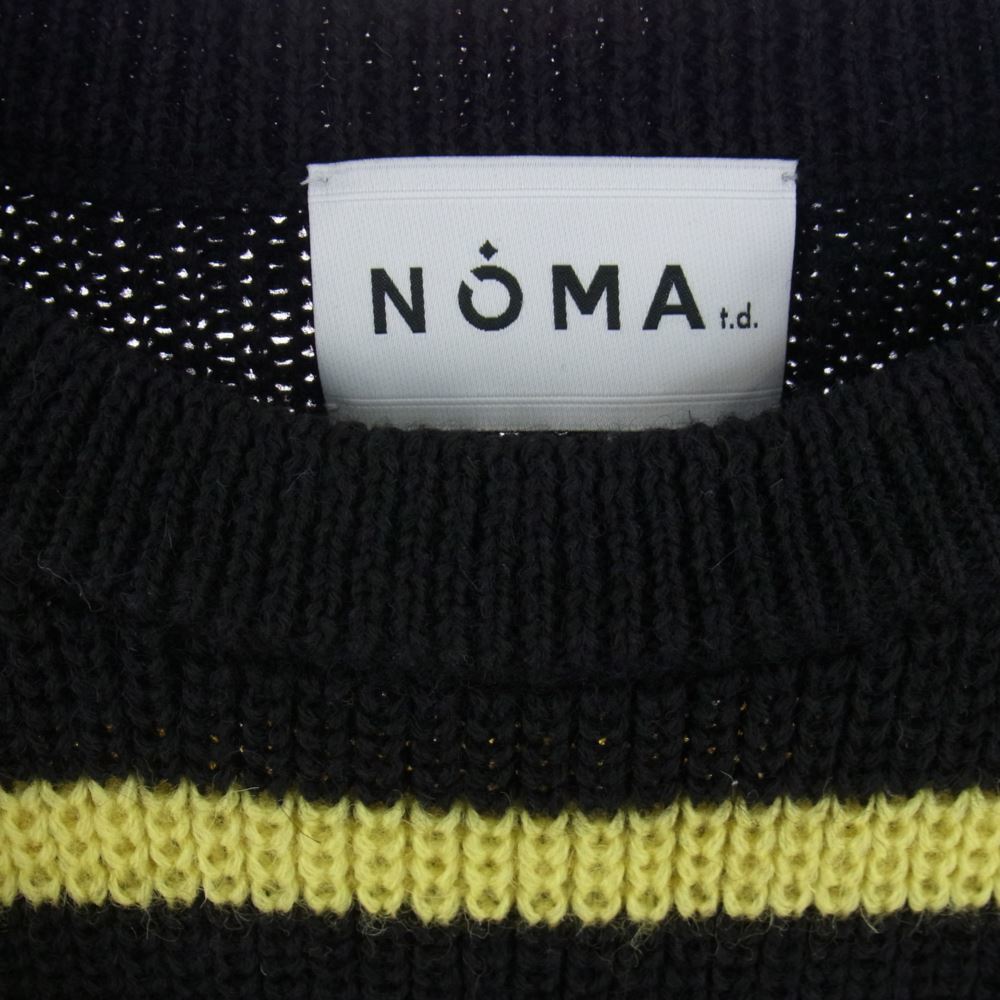 ノーマティーディー NOMA t.d. N28-KN01 Big Stripe Sweater ビッグ ストライプ セーター ニット ブラック系 2【中古】_画像3