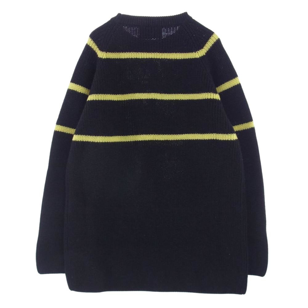 ノーマティーディー NOMA t.d. N28-KN01 Big Stripe Sweater ビッグ ストライプ セーター ニット ブラック系 2【中古】_画像2