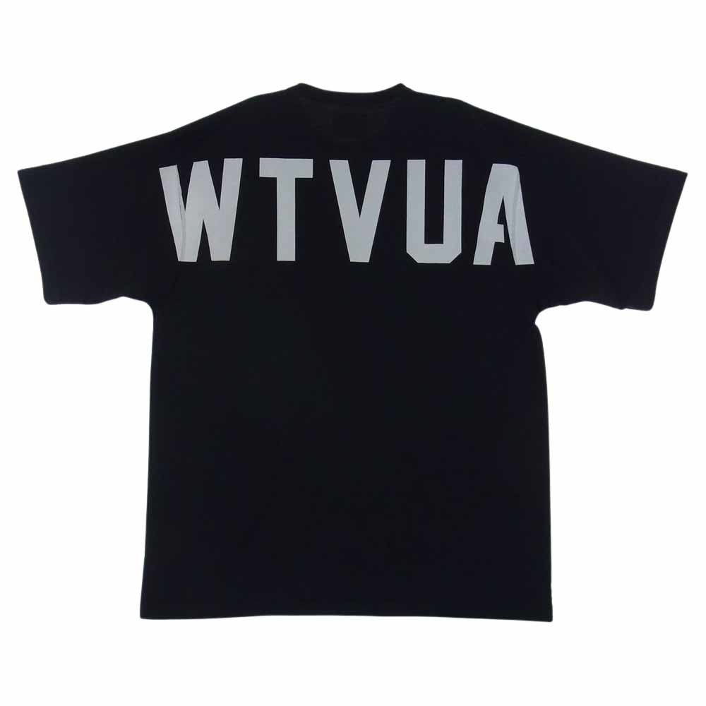 WTAPS ダブルタップス 21SS 212ATDT-CSM10 STENCIL SS TEE ステンシル バックプリント 半袖 Tシャツ 背ロゴ ブラック系 X03【中古】