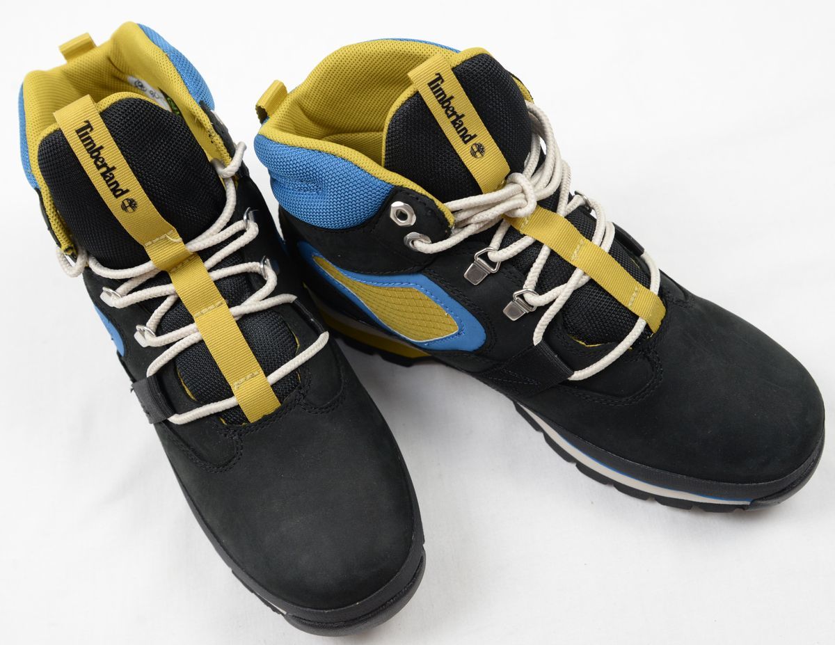 ●TimberLandティンバーランドユーロ ハイカーブーツWATERPROOF MID HIKER(A2AME,ブラックヌバック/イエロー,8.0W(26.0))新品_画像1