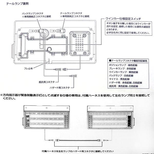 花魁 JAPAN コンボ 零S シーケンシャル 純正置換え型 LED テールランプ 左右セット 大型トラック 24V OCZN-RC-S1_画像4