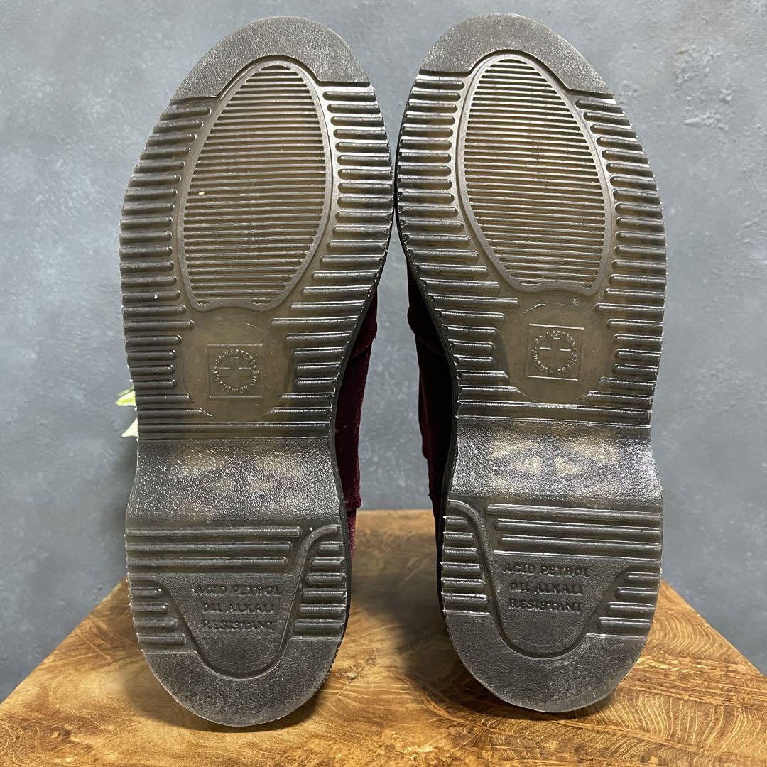 ドクターマーチン FLORA サイドゴアブーツ 靴 ベロア ボルドー UK5