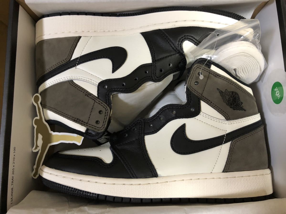 NIKE AIR JORDAN 1 HIGH OG GS SAIL/DARK MOCHA-BLACK セイル