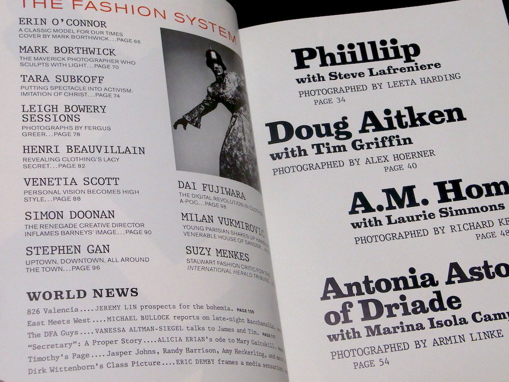 洋雑誌 index magazine 2002 THE FASHION SYSTEM Doug Aitken mark borthwick Erin O'Connor_画像2