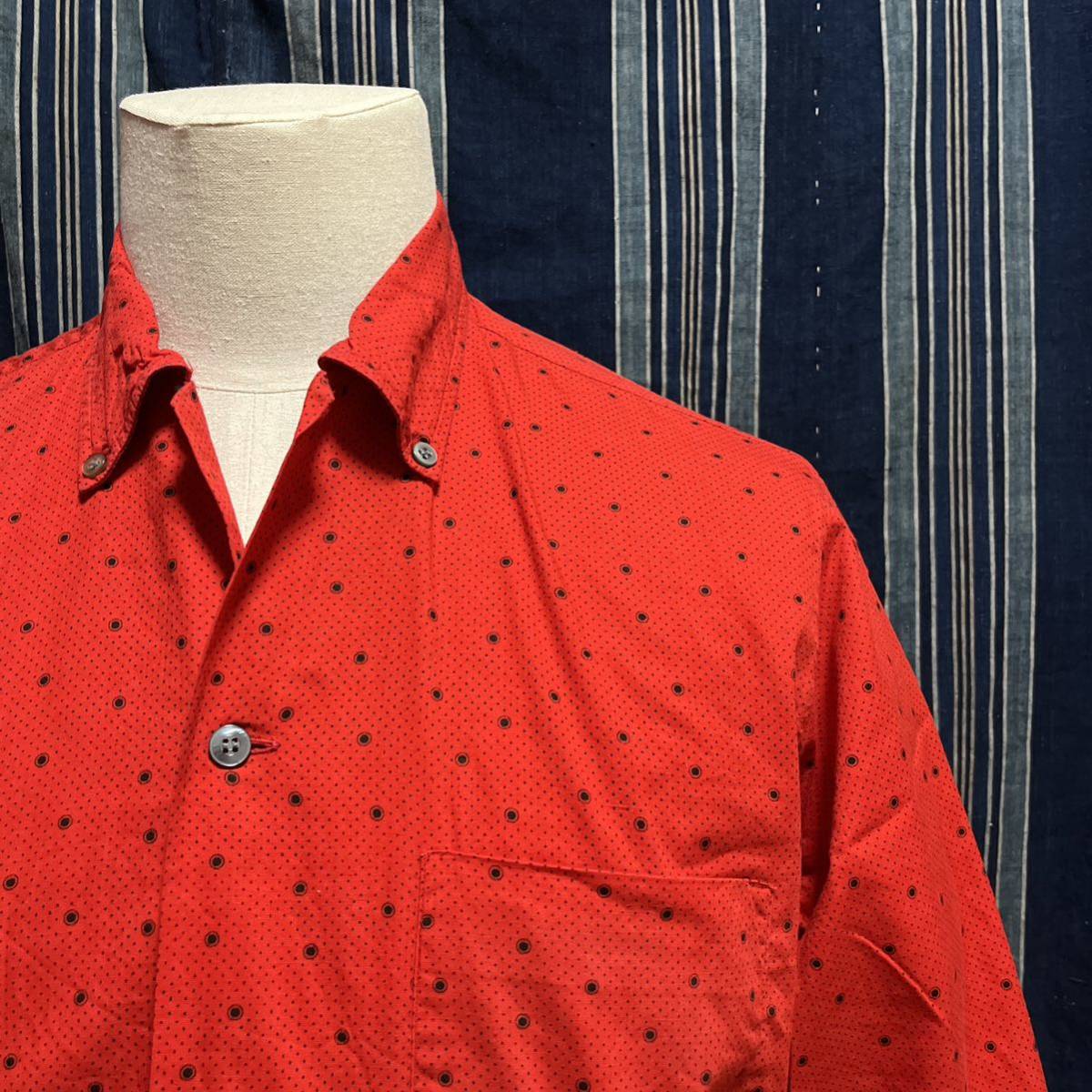60s pilgrim sears ivy club long sleeve b.d. shirt 50年代 60年代 ピルグリム ボタンダウン ボックス アメリカ製 アイビー ドット 水玉_画像1