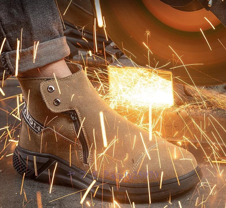 R509新品作業靴 メッシュ 安全靴 メンズ レディース踏み抜き防止 滑りにくい 通気 軽いスニーカー 女性サイズ対応 23～27.5cm_画像4