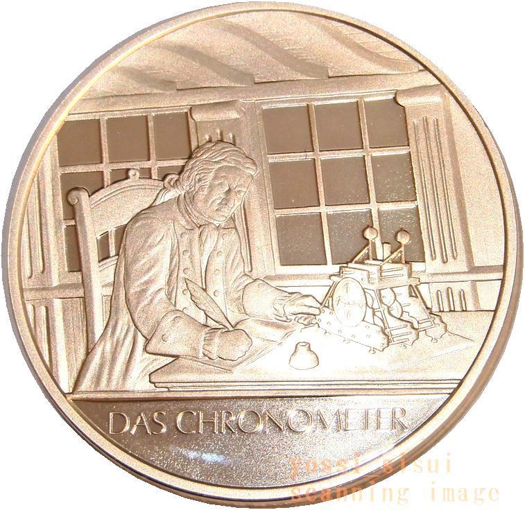 レア 限定品 美品 ドイツ 造幣局製 人類の技術史 偉人 時計職人 クロノメーター 発明 大航海時代 純銀製 メダル コイン 記章 スーベニア
