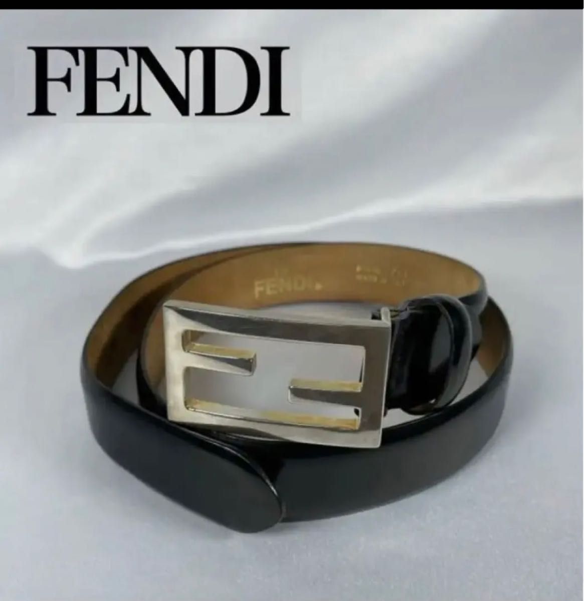 フェンディ★FENDI★レザーベルト　FFロゴバックル　イタリア製