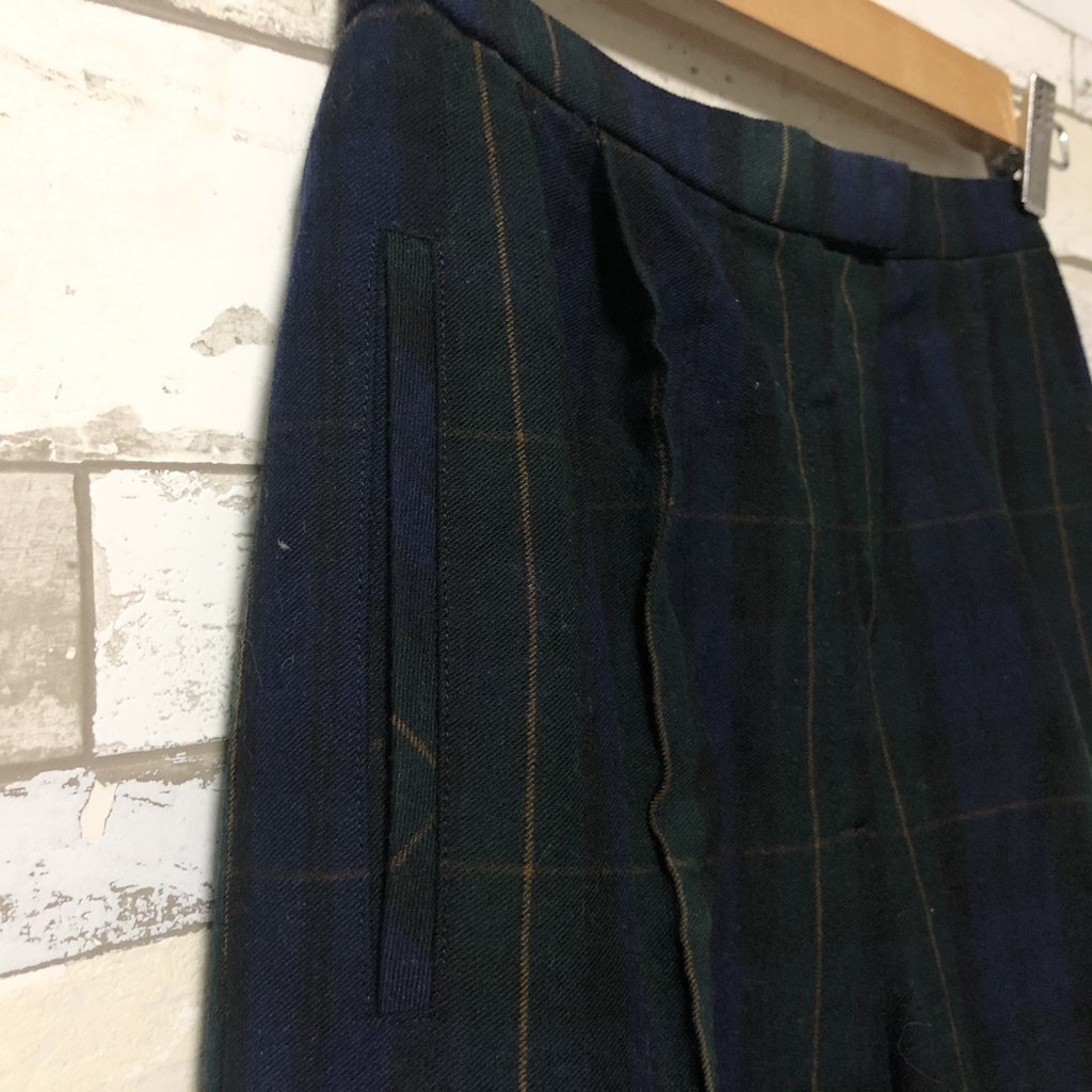 [ popular ]LEILIAN/ Leilian check pattern pants leggings pants green × navy size 9(M) lady's /5609