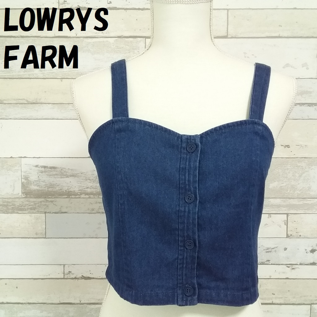 【人気】LOWRYS FARM/ローリーズファーム デニムビスチェ ブルー サイズL 新品未使用タグ付き/6042_画像1