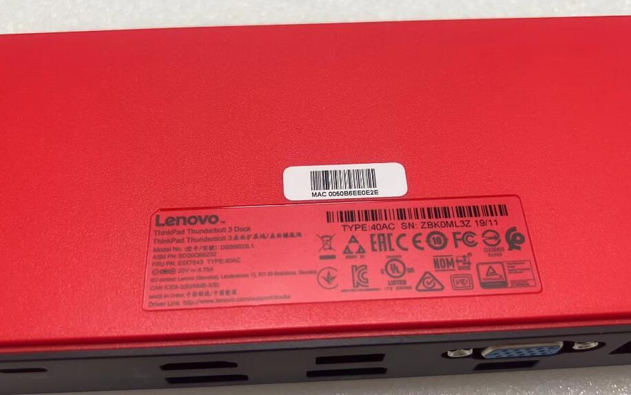  новый товар ThinkPad Thunderbolt 3Dock настольный do King источник питания . нет 40AC