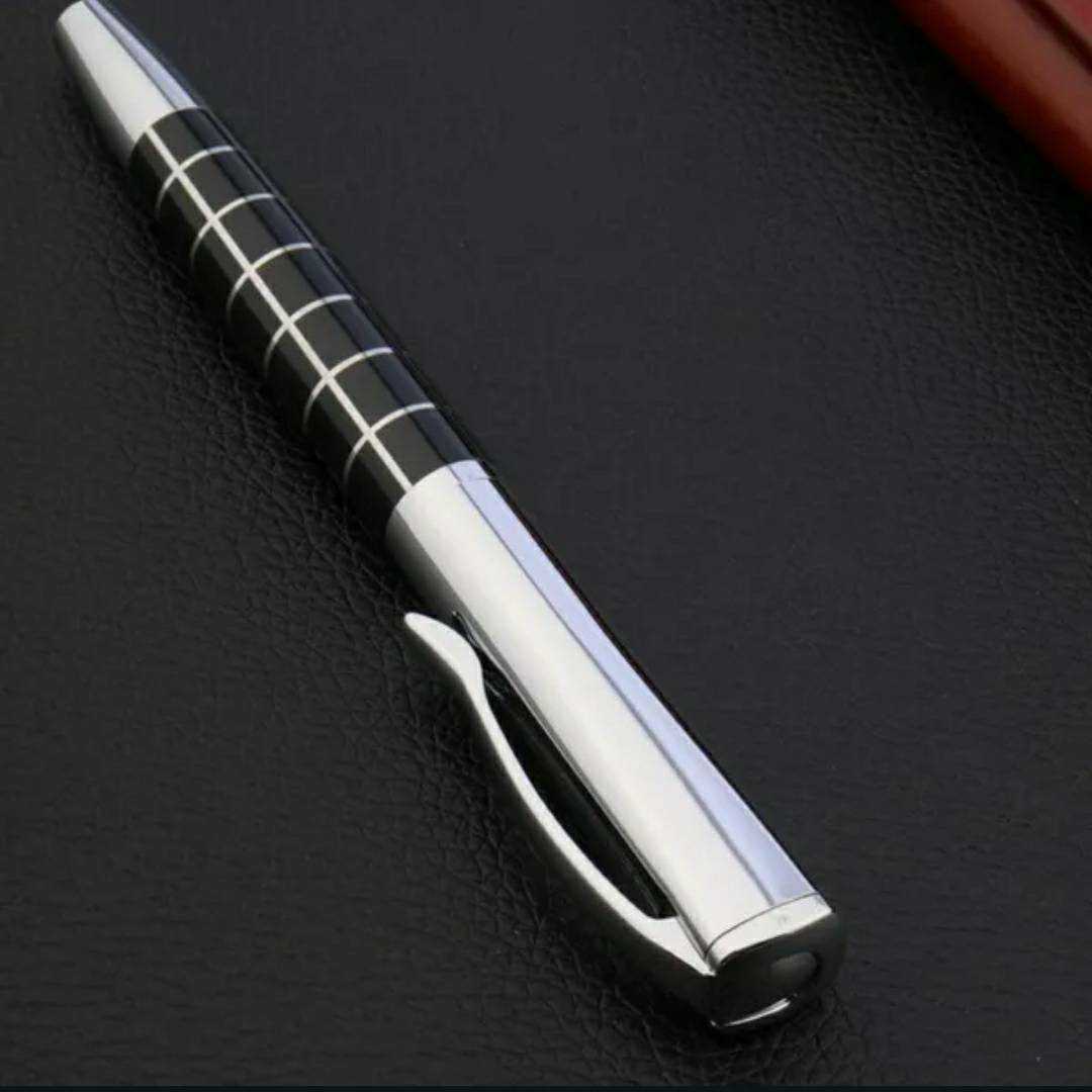  new goods fountain pen . calligraphy pen silver black business present 58