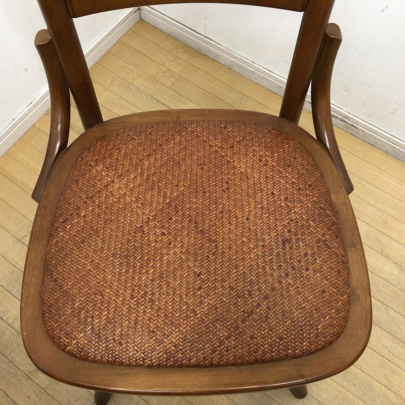 1 jpy ~/ vent wood chair * dining chair bending . tree natural tree Cafe chair rattan braided bearing surface Brown Classic retro modern chair Nagoya 