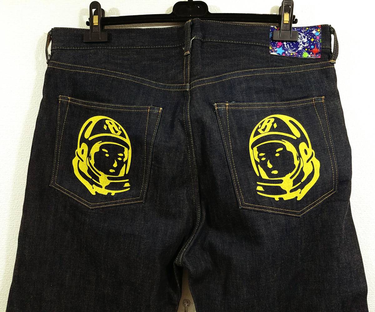 極美品 Billionaire Boys Club フロントドッグ デニムパンツLイエロー ペイント ジーンズ ビリオネア ボーイズ クラブ ランニングドッグ_画像7