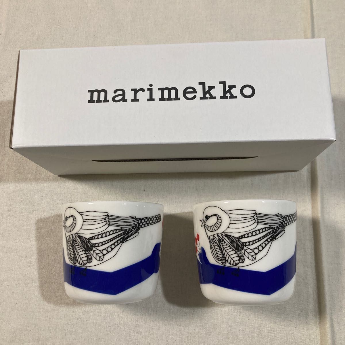 新品 パッカネン pakkanen ラテマグ マリメッコ 鳥 北欧 廃盤 コーヒーカップ 食器 マグカップ