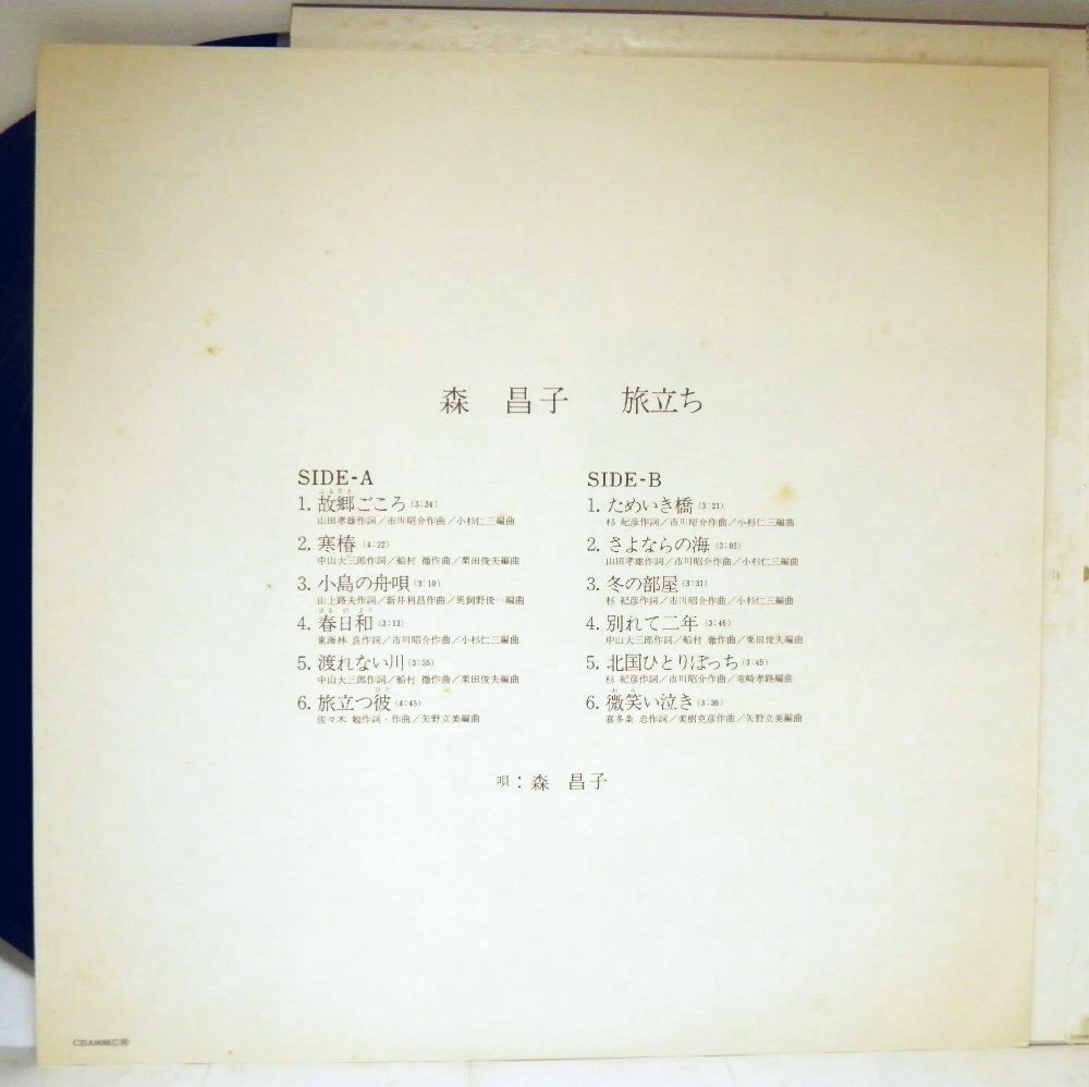 【検聴合格】1980年・稀少盤！美盤！帯付・森昌子「旅立ち」【LP】_画像6