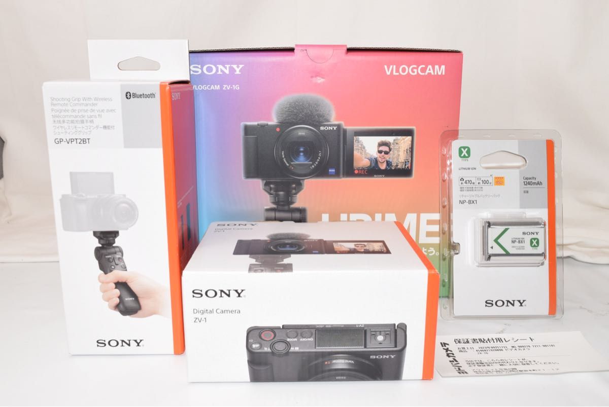 ほぼ新品 SONY VLOGCAM ZV-1G シューティング グリップキット ブラック