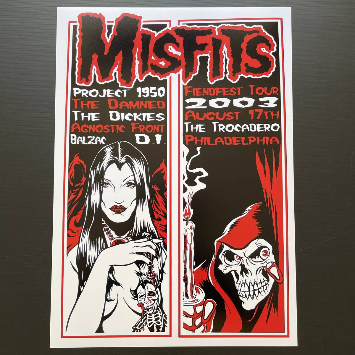  постер *Misfits( ошибка fitsu)[FEARFEST 2003]*Michael graves/ Dan jig /Danzig/ Skull 